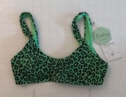 Chasing Waterfalls Bikini Top Green Leopard