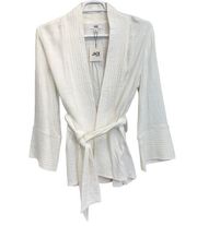 Jack by BB Dakota Kimono Top White Size S Saturday Morning Belted Tie Waist