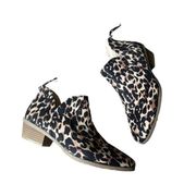 Kenneth Cole Reaction Leopard print booties boots ankle women’s 7 1/2