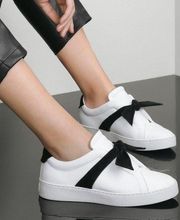 Alexandre Birman Clarita Lowtop Sneaker White & Black | Size 39