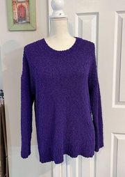 Textured Sweater M Seven7 Pullover purple