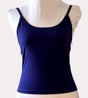 Everlane Perform Cami Nylon Crop Top Shelf Bra Blue XS NWT