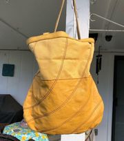 Lucky Brand Hobo Foldover Yellow Bag