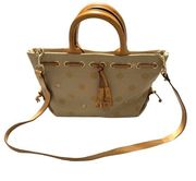 Authentic Vintage Dooney & Bourke Tan Polka Dot Satchel Bag