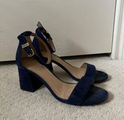 Navy Block Heels