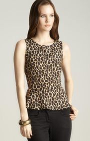 Leopard Print Peplum Top