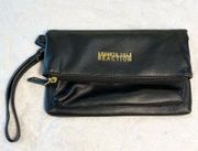 Kenneth Cole Reaction Black Faux Leather Wristlet