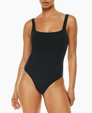 Aritzia Babaton Square-neck One-Piece Swimsuit Bodysuit Black