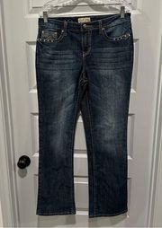 Earl Jean Medium/Dark Wash Denim Bootcut Jeans size 10