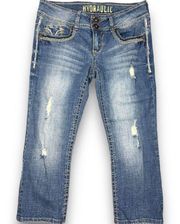 Y2K Hydraulic Cropped Jeans