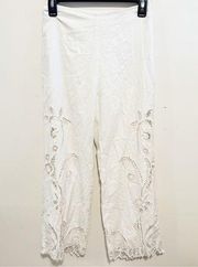 by Anthropologie NWOT Embroidered Crop Lagenlook Pants