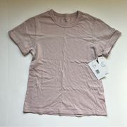 Johnny Was Calme  Burnished Lilac Cuffed Tee Tshirt Top Organic Cotton Small NWT