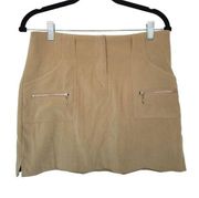 Tracy Evans Limited Womens Size 9 Tan Y2K Mini Skirt W/ Pockets