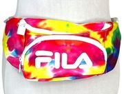 Fila Tie Dye Fanny Pack, Pink, Yellow, Green