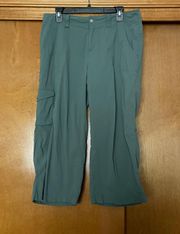 Lucy Army Green Cropped Cargo Hiking Outdoor Pants Size 10