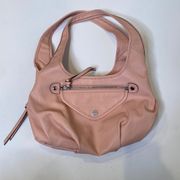 Simply Vera Vera Wang Light Pink Shoulder Bag Zipper Closure Faux Leather