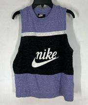 Nike Sportswear Women's Lilac/Soill/Heather Varsity HBR Tank size small