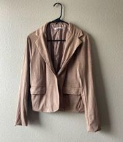 Sincerely Jules Faux Suede Tan Blazer with Pockets Size Large