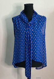 Paper Crane- Business casual blue blouse Size S/M