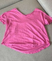 Pink cropped tee 