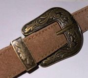 Free People belt cow leather suede light brown tan small medium like new