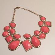 5 FOR $25 Pink and gold statement necklace.