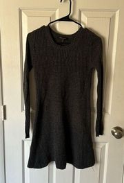 S Dark Gray Sweater Dress Fit and Flare