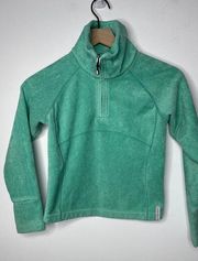 Obermeyer Blue Mint Aqua SMALL Fleece Jacket Quarter Zip Pullover Winter Wear