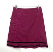 UNITED COLORS OF BENETTON Burgundy Skirt Size 4 US