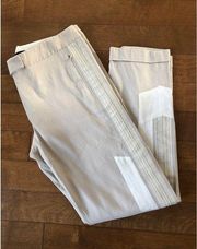 Elie Tahari linen blend pants with stripes size 4