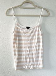 Theory Striped Spaghetti Strap Ribbed Tank Top