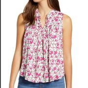 Gibson NWT sleeveless floral tank blouse size medium