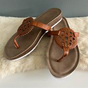 Torrid Medallion Cognac Slides