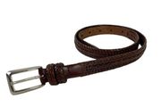 VTG Talbots 100% Genuine Leather Brown Braided Western Belt