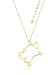 Disney Couture Kingdom Winnie the Pooh Outline Necklace Gold Tone