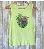 Zion Willie Nelson Green Ribbed Tank