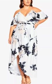 NWOT CITY CHIC Trendy Plus Size Delicate Maxi Dress SZ-14