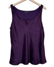 Lafayette 148 Purple 100% Silk Tank Top Sz 16