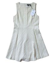 NWT Theory Classic Flare in Off-White Cailen Tweed Sleeveless Dress 10 $265