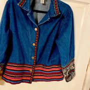 Coldwater Creek Denim   jacket - with bold details