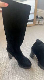 Black Chunky Platforms Boots