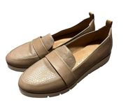 Dr. Scholl's Womens Webster Faux Leather Snake Embossed Loafers Nude Size 10