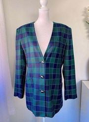 Vintage ‘90s Amanda Smith Plaid Blazer