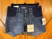 DL1961 Jerry Bermuda Maternity Denim Blue Shorts Vintage Straight Size 24 NWT (3