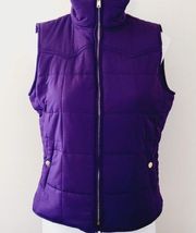 Chaps purple puffer vest size small