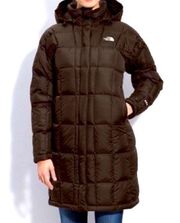 The North Face Quilted Brown Metropolis 600 Down Puffer Parka Jacket