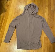 . Thin Long Sleeve Pullover Hoodie Light Purple/ Pink Large