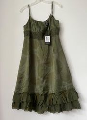 NWT  Silk Green Dress Size 44