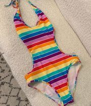 Multi color One Piece Swimsuit Size Small