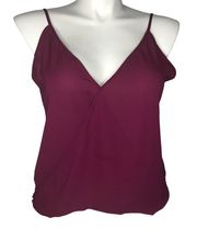 Maroon High Low Tank Top - Size Large